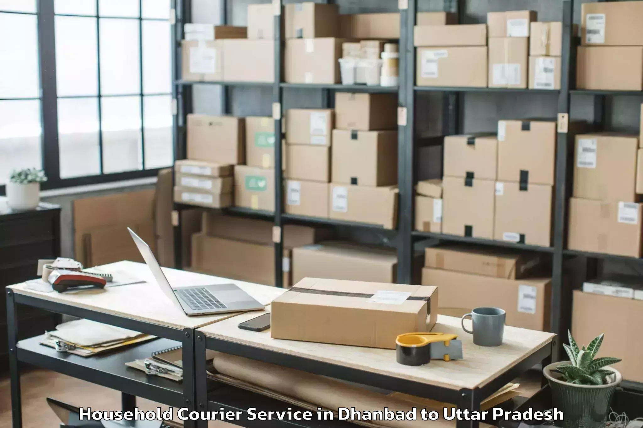 Book Your Dhanbad to Dhanghata Household Courier Today